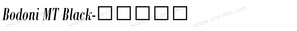 Bodoni MT Black字体转换